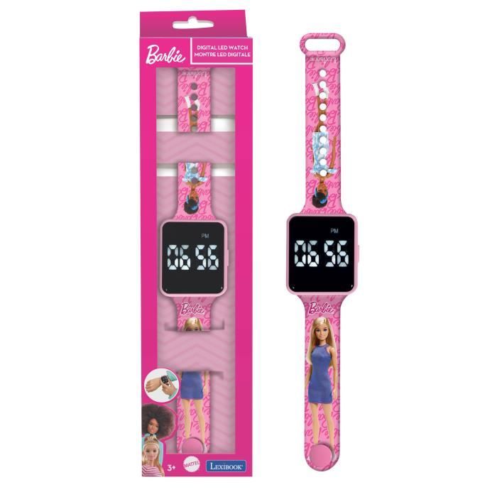 Lexibook - Barbie - Montre LED connectée - Bracelet ajustable