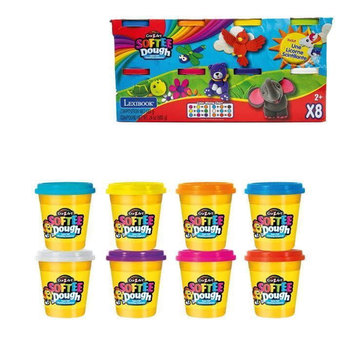 LEXIBOOK -Pâte a modeler douce et malléable - 8 pieces
