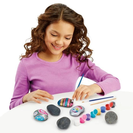 LEXIBOOK CRAZART - Kit de création artistique sur pierres avec effet métallique - Des 6 ans