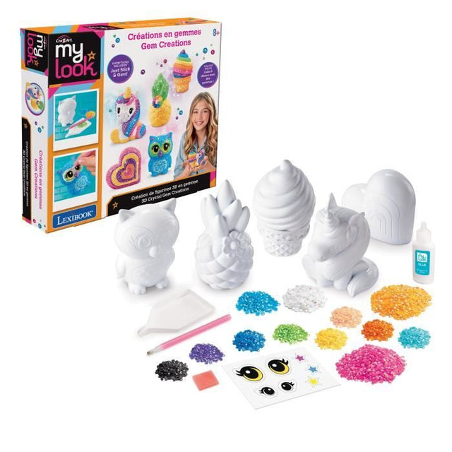 LEXIBOOK CRAZART - Création de figurines 3D en pierres précieuses - Des 8 ans