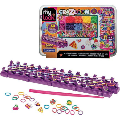 LEXIBOOK CRAZART - Coffret géant studio élastique a tisser tout-en-un