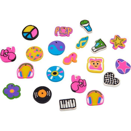 LEXIBOOK CRAZART - Kit de Bracelet élastiques a Tisser Rock 'n' Roll, Rose Violet Bleu Vert Orange Jaune Rouge Noir Blanc