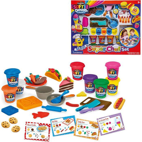 LEXIBOOK CRAZART - Kit de pâte a modeler douce et malléable super chef - 8  pôts inclus