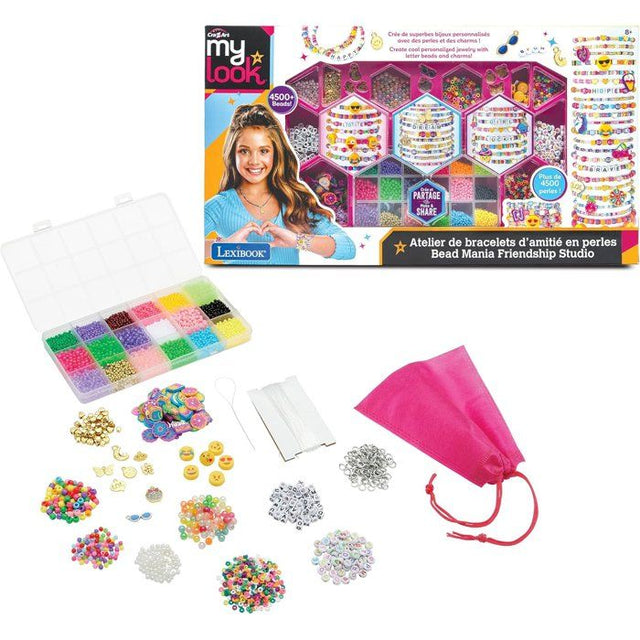 LEXIBOOK CRAZART - Atelier de bracelets d'amitié a perles - 18 couleurs