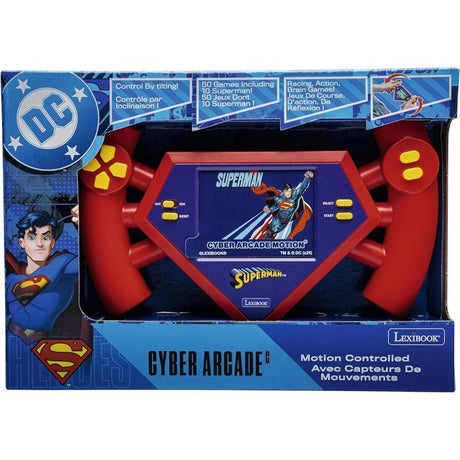 Superman Cyber Arcade Motion  Console Portable avec contrôle gestuel, écran LCD couleur 2.8'' et 50 jeux inclus