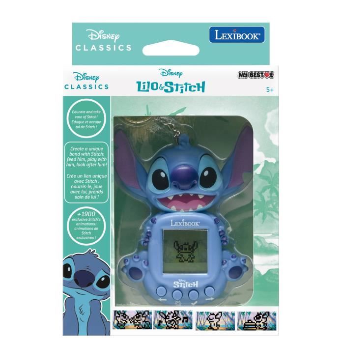 LEXIBOOK - Mon compagnon virtuel Stitch - Console de jeu portable pour enfants avec écran colorisé - Des 5 ans
