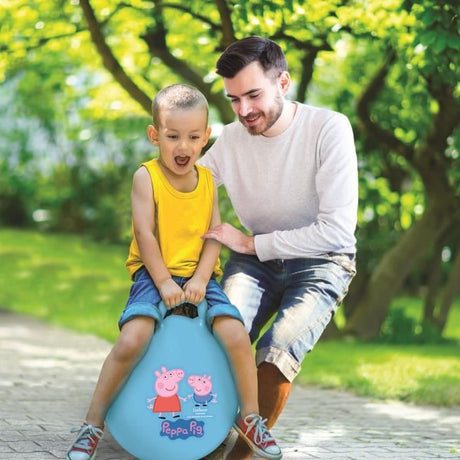 Balle sauteuse Gonflable - Lexibook - Peppa Pig - Pompe Manuelle Incluse - Plastique sécurisé et résistant - Bleu