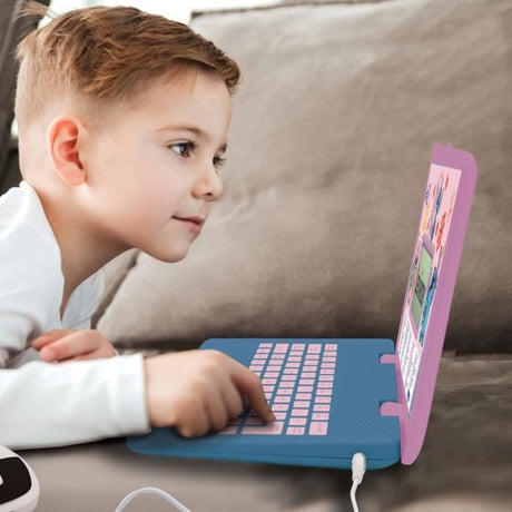 Ordinateur EXCLUSIF éducatif bilingue Stitch et Angel – 124 activités (Français-Anglais)
