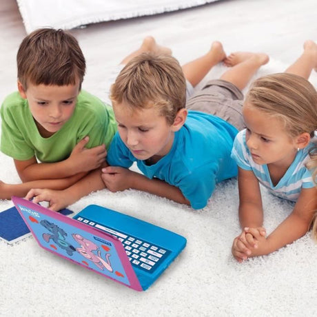 Ordinateur EXCLUSIF éducatif bilingue Stitch et Angel – 124 activités (Français-Anglais)