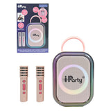 Karaoké Bluetooth Stitch - LEXIBOOK  - 2 Microphones sans FiL -  Batterie Rechargeable Intégrée - Bluetooth - Design Portable
