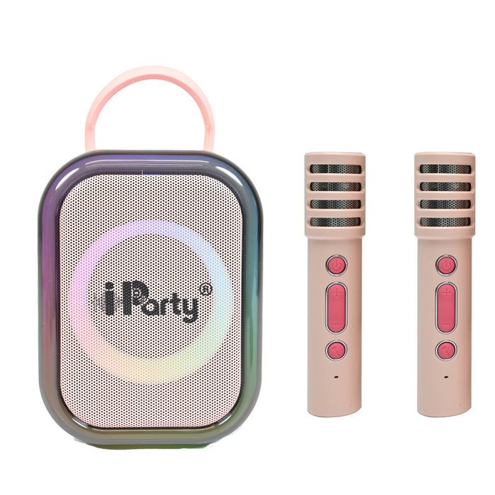 Karaoké Bluetooth Stitch - LEXIBOOK  - 2 Microphones sans FiL -  Batterie Rechargeable Intégrée - Bluetooth - Design Portable