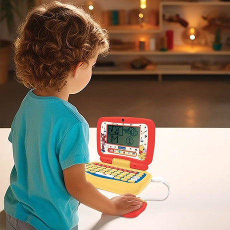 LEXIBOOK - Ordinateur portable éducatif Winnie l'ourson parlant bilingue - 40 activités en français et anglais