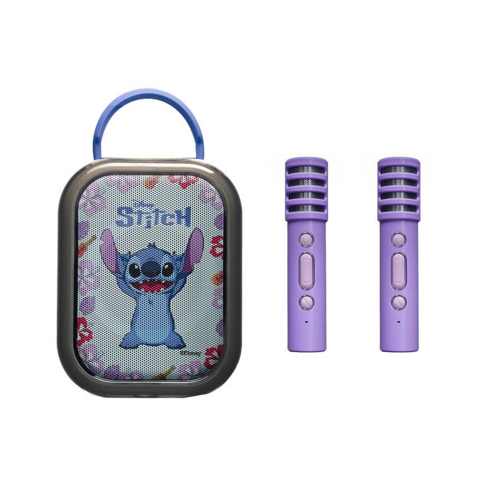 Karaoké Bluetooth Rose - LEXIBOOK  - 2 Microphones sans FiL -  Batterie Rechargeable Intégrée - Bluetooth - Design Portable