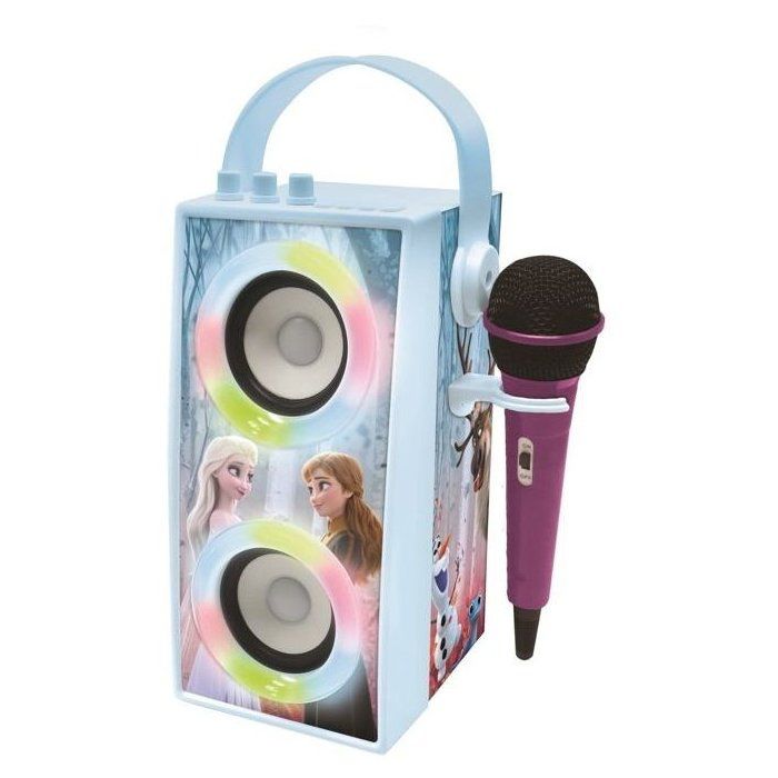 Enceinte Karaoké Enfant - LEXIBOOK - La Reine des Neiges - Bluetooth V5.0 - Effets Lumineux
