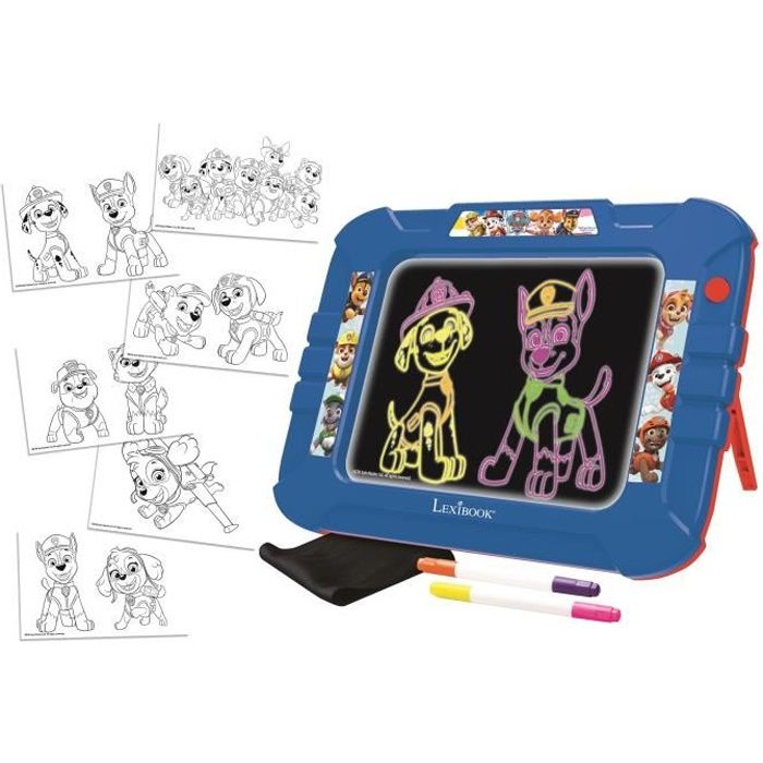 Paw Patrol neon luminous drawing board - LEXIBOOK - 6 color models