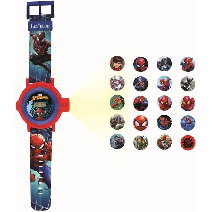 Spider-Man Digital Projection Watch - LEXIBOOK - 20 images - Adjustable bracelet - Ages 3 and up