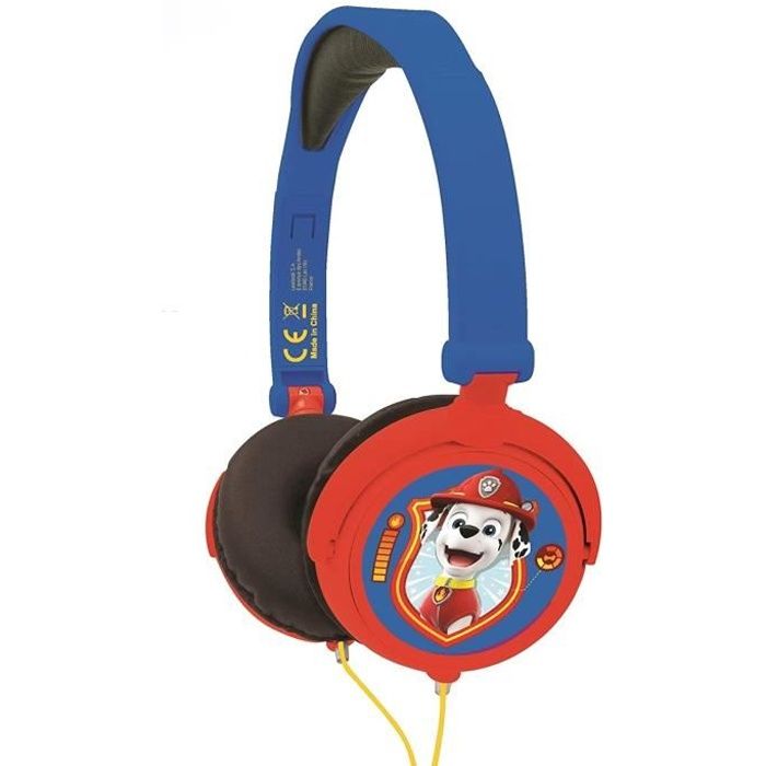 Paw Patrol Foldable Wired Stereo Headphones for Kids with Volume Limiting - LEXIBOOK