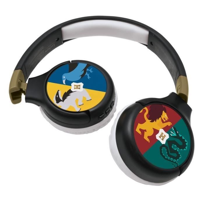 HARRY POTTER - 2 in 1 Bluetooth Headphones - Comfortable and Foldable Wired for Children with Sound Limiting - LEXIBOOK