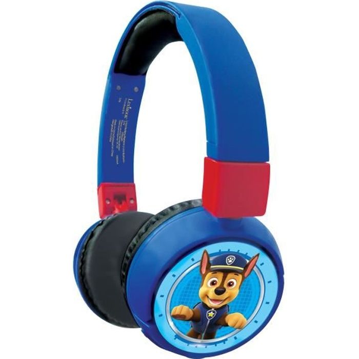 PAW PATROL - 2 in 1 Bluetooth Headphones - Comfortable and Foldable Wired for Children with Sound Limiting - LEXIBOOK