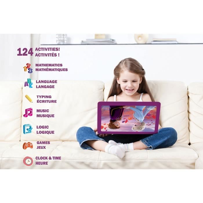 LEXIBOOK - Ordinateur éducatif bilingue La Reine des Neiges - 124 activités (Français/Anglais) - Des 4 ans
