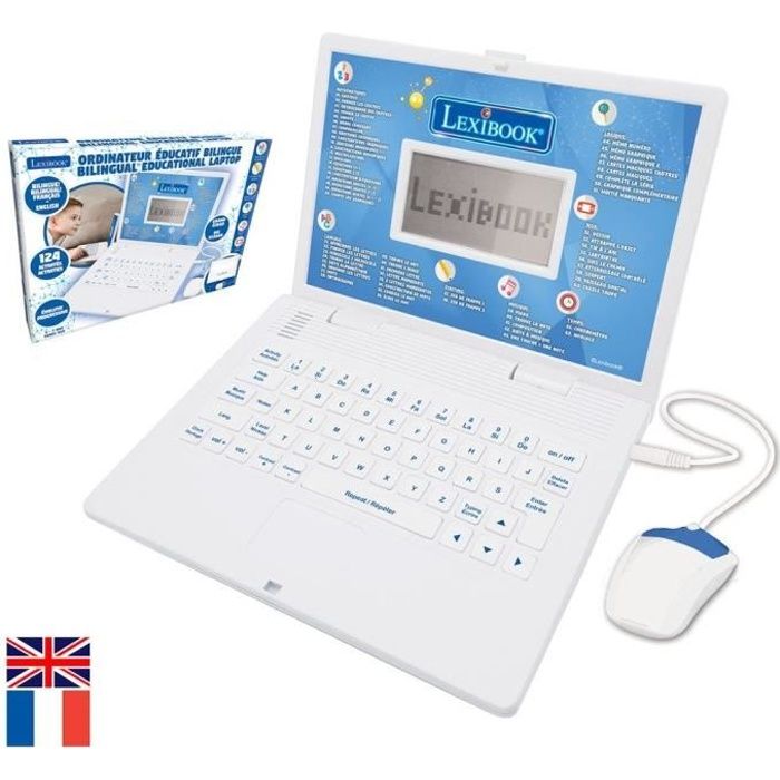 Bilingual Educational Computer (FR/EN) for Children - LEXIBOOK - 124 activities