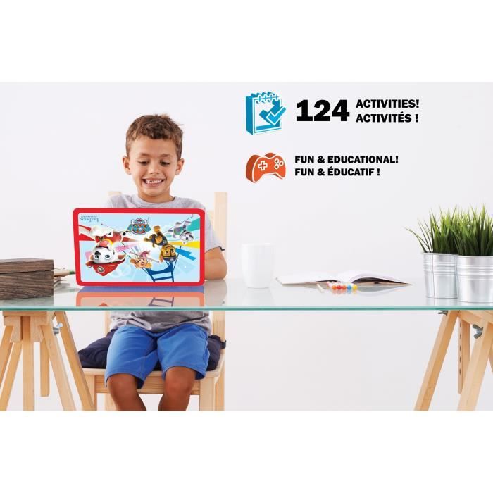 LEXIBOOK - Ordinateur éducatif bilingue La Pat 'Patrouille - 124 activités (Français/Anglais) - Des 4 ans