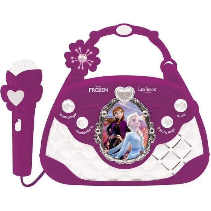 Frozen musical speaker handbag with microphone and light effects