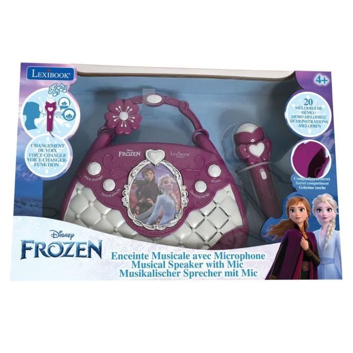 Sac a main enceinte musicale La Reine des Neiges avec microphone et effets lumineux
