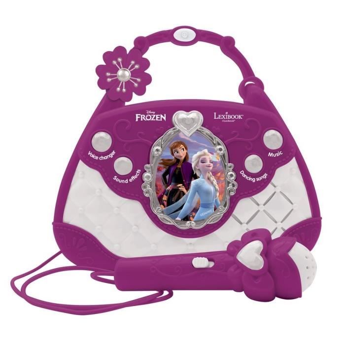 Sac a main enceinte musicale La Reine des Neiges avec microphone et effets lumineux