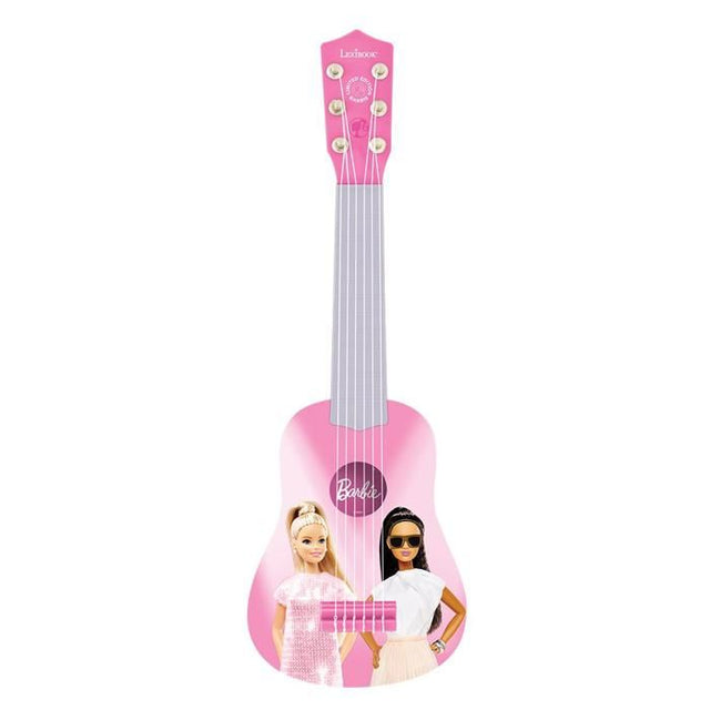 Lexibook, Barbie, Ma premiere Guitare pour Enfant, 6 Cordes en Nylon, 53 cm, Guide Inclus, Des 3 ans