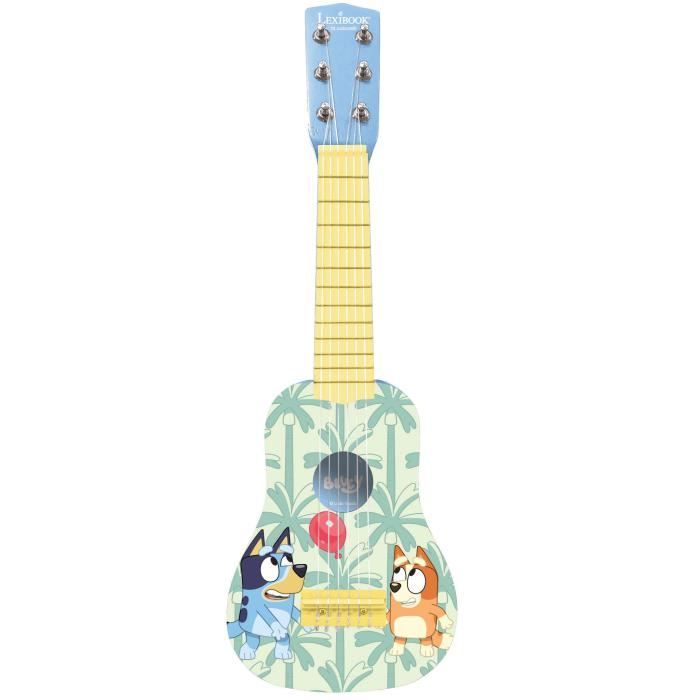 Lexibook, Bluey, Ma premiere Guitare pour Enfant, 6 Cordes en Nylon, 53 cm, Guide Inclus, Des 3 ans