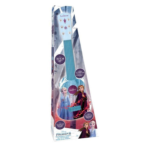 Lexibook, Reine des neiges, Ma premiere Guitare pour Enfant, 6 Cordes en Nylon, 53 cm, Guide Inclus, Des 3 ans