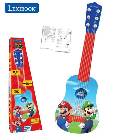 Lexibook, Super Mario, Ma premiere Guitare pour Enfant, 6 Cordes en Nylon, 53 cm, Guide Inclus, Des 3 ans