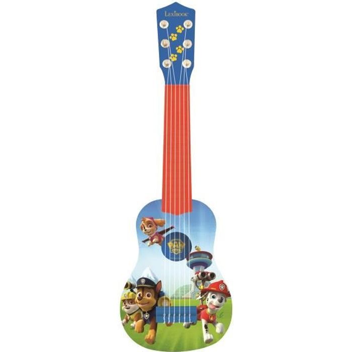 Lexibook, Pat'Patrouille, Ma premiere Guitare pour Enfant, 6 Cordes en Nylon, 53 cm, Guide Inclus, Des 3 ans