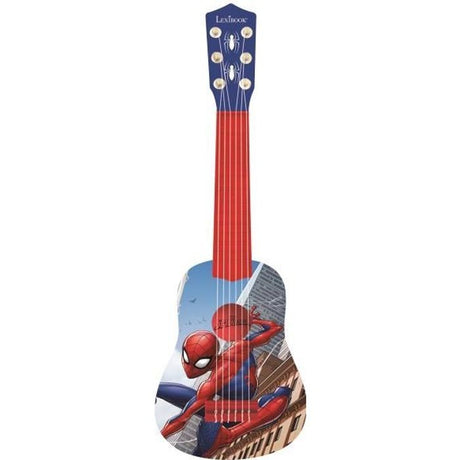 Lexibook, Spiderman, Ma premiere Guitare pour Enfant, 6 Cordes en Nylon, 53 cm, Guide Inclus, Des 3 ans