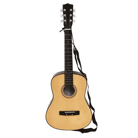 Guitare acoustique en bois, Lexibook, 91 cm, Guide d'apprentissage inclus, 6 cordes en nylon, Housse de transport incluse, Bois/Noir