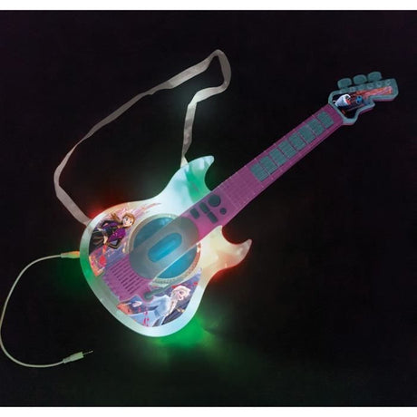 Lexibook - Reine des Neiges - Guitare électronique lumineuse - Lunettes avec microphone - Mélodies - 2 modes de jeu - Prise  MP3