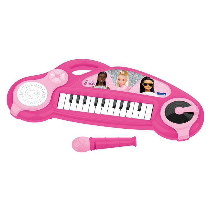 Barbie Electronic Piano for Kids with Light Effects and Microphone - 24 Keys