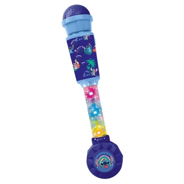 Microphone Stitch lumineux, enceinte (entrée auxiliaire), mélodies et effets sonores