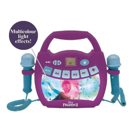 Enceinte Bluetooth La Reine des Neiges - LEXIBOOK - Effets Lumineux, Micros et Batterie Rechargeable