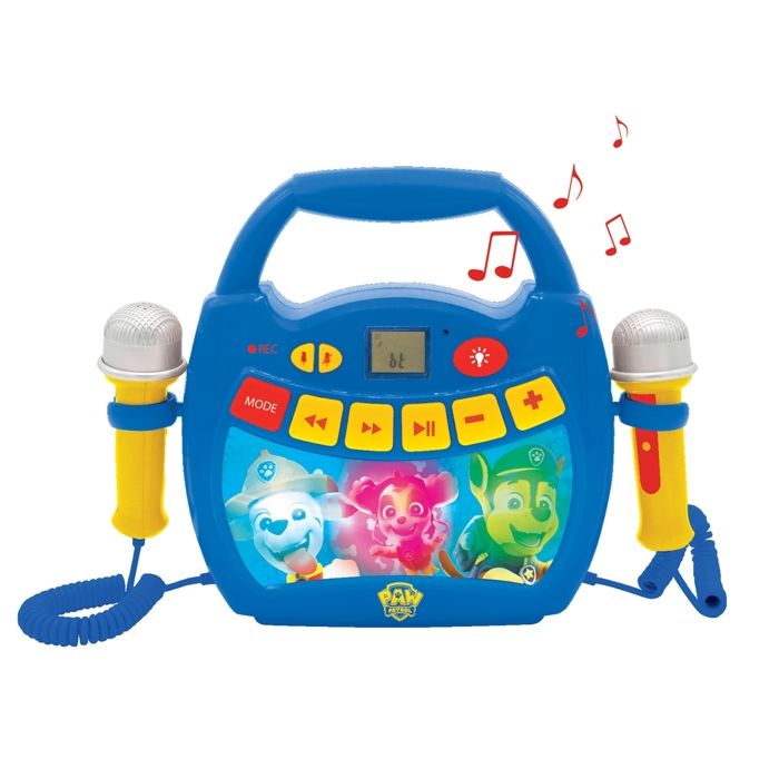 Paw Patrol Bluetooth Speaker with Light Effects, Microphones and Rechargeable Battery