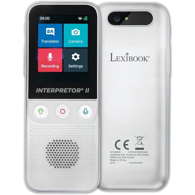 Lexibook Interpretor 2, Traducteur Vocal Instantané 137 Langues, Traduction Photo et Mémos, Traducteur Multilingue Parlant Portable