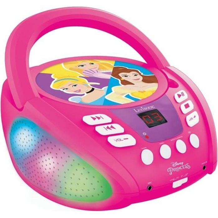 Disney Princess Bluetooth CD PLAYER - Light Effects - LEXIBOOK