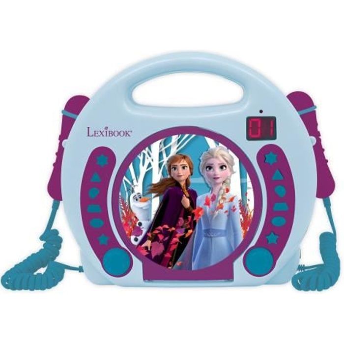 Frozen Portable CD Player with 2 Microphones - LEXIBOOK