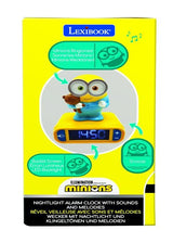 Réveil veilleuse digital LEXIBOOK - Les Minions - 3D lumineux et sonore - Jaune et bleu - Enfant