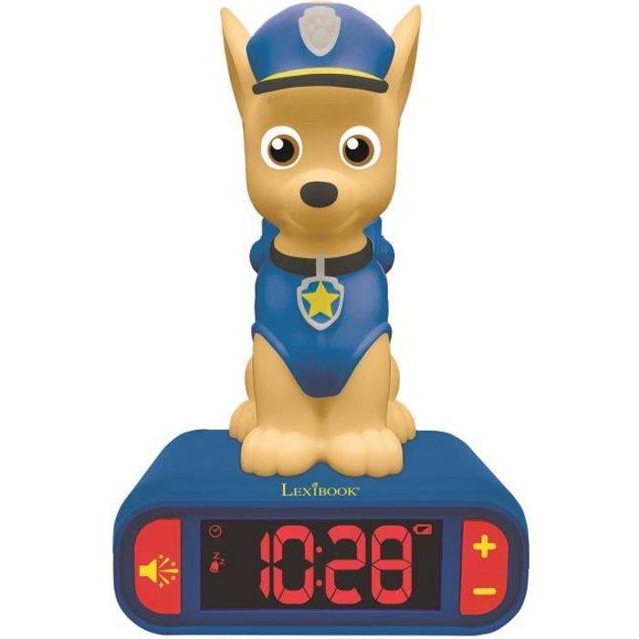 LEXIBOOK digital night light alarm clock - Paw Patrol - Chase 3D light and sound - Blue - Children