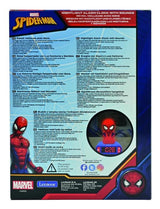 LEXIBOOK - Réveil veilleuse Spiderman - Sons et mélodies, écran LCD rétro-éclairé et lumineux - Bleu, Rouge