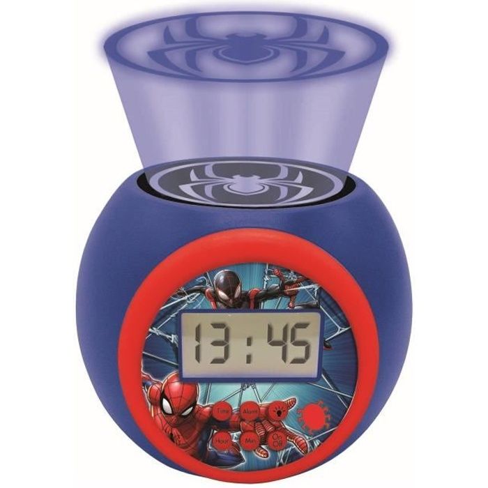 SPIDER-MAN Projector Alarm Clock with Timer Function LEXIBOOK