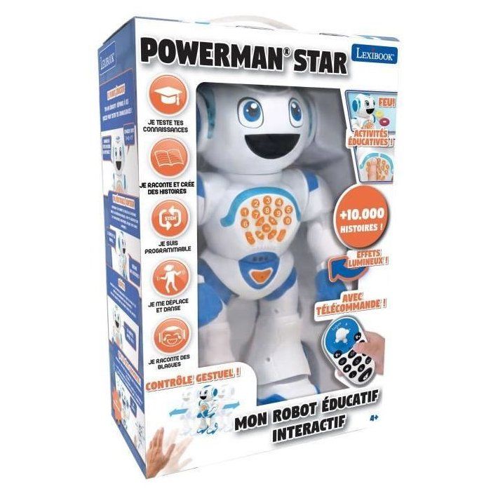POWERMAN STAR Robot Interactif pour Jouer et Apprendre avec contrôle gestuel et télécommande (Français)