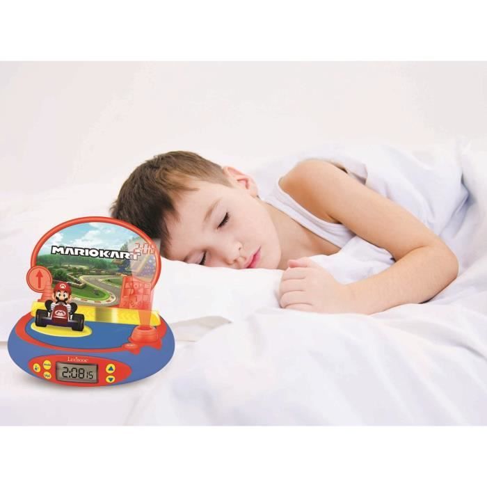 MARIO KART - Réveil Projecteur avec Sons du jeu vidéo Nintendo - LEXIBOOK